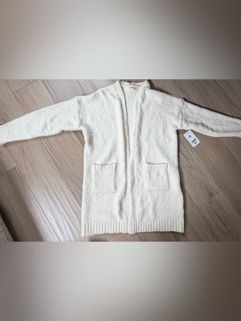 Altar’d State Chunky Knit Cozy Cream Open-Front Women's Sweater Cardigan Small